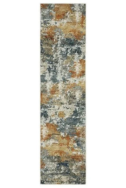 Malibu MAL05 Blue/Gold Rug - Rug & Home