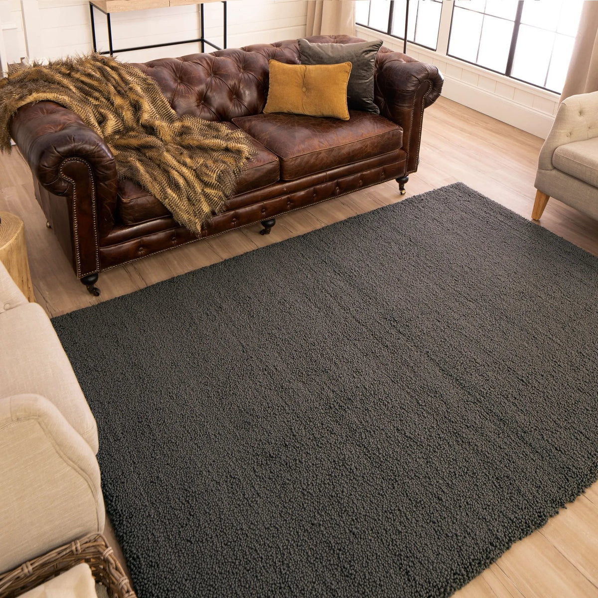 Malobar Rg099 8248 Malobar Loop Shag Shitake Rug - Rug & Home