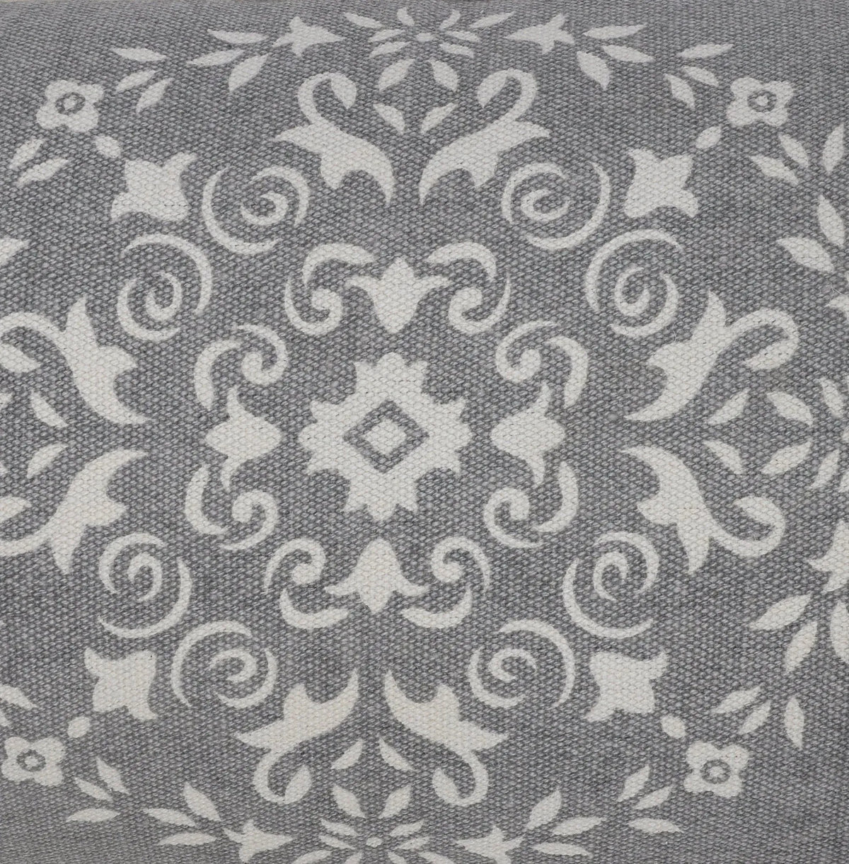Mandala Lr07655 Gray/White Pillow