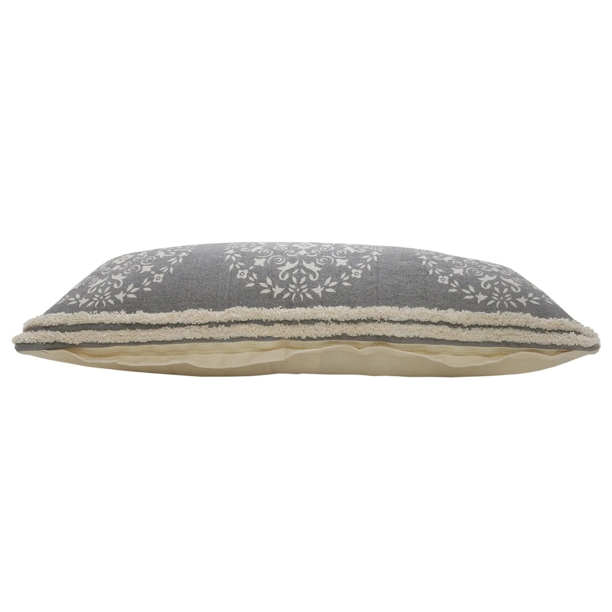 Mandala Lr07655 Gray/White Pillow