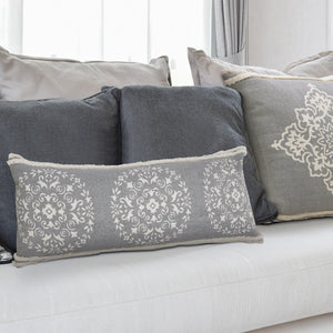 Mandala Lr07655 Gray/White Pillow - Rug & Home