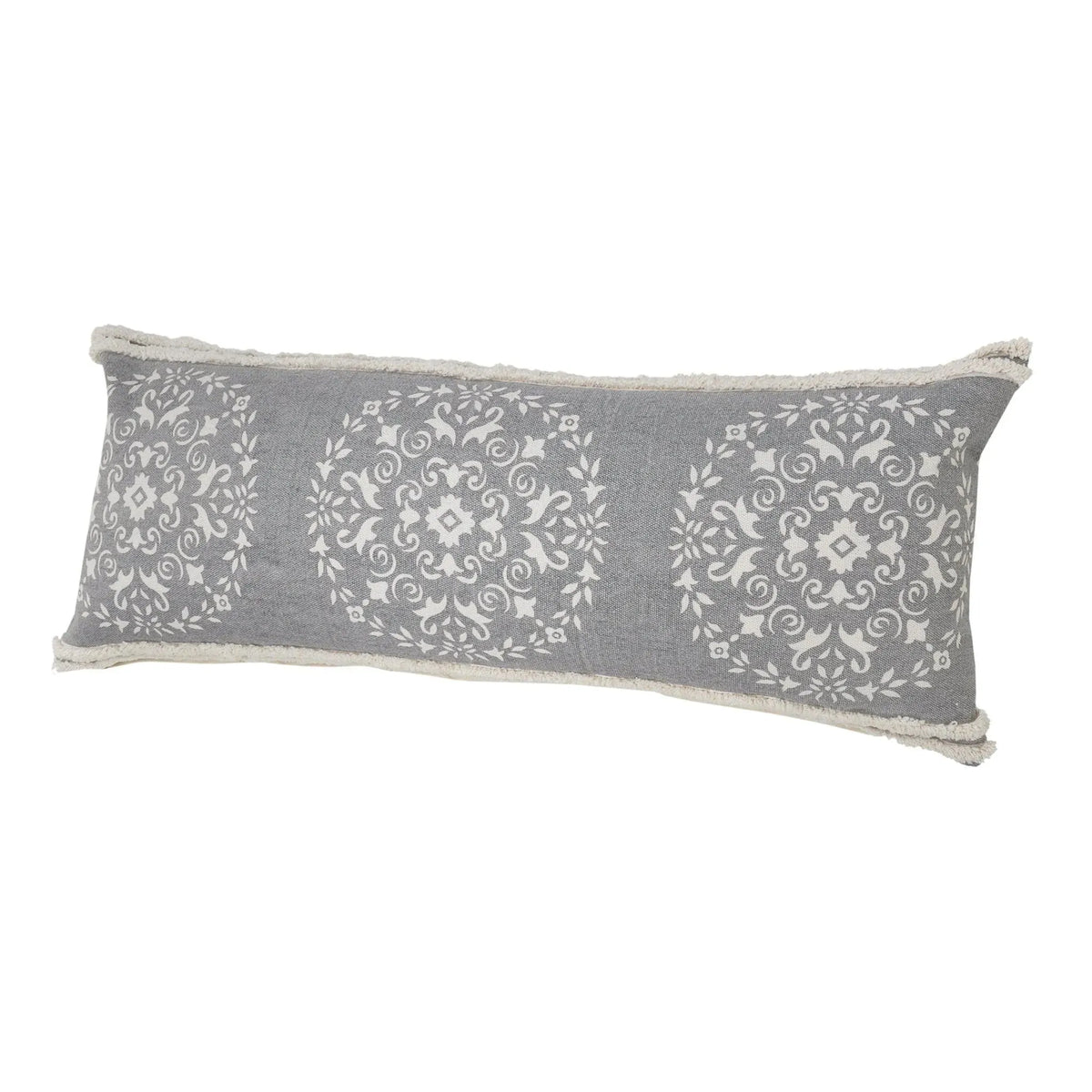 Mandala Lr07655 Gray/White Pillow