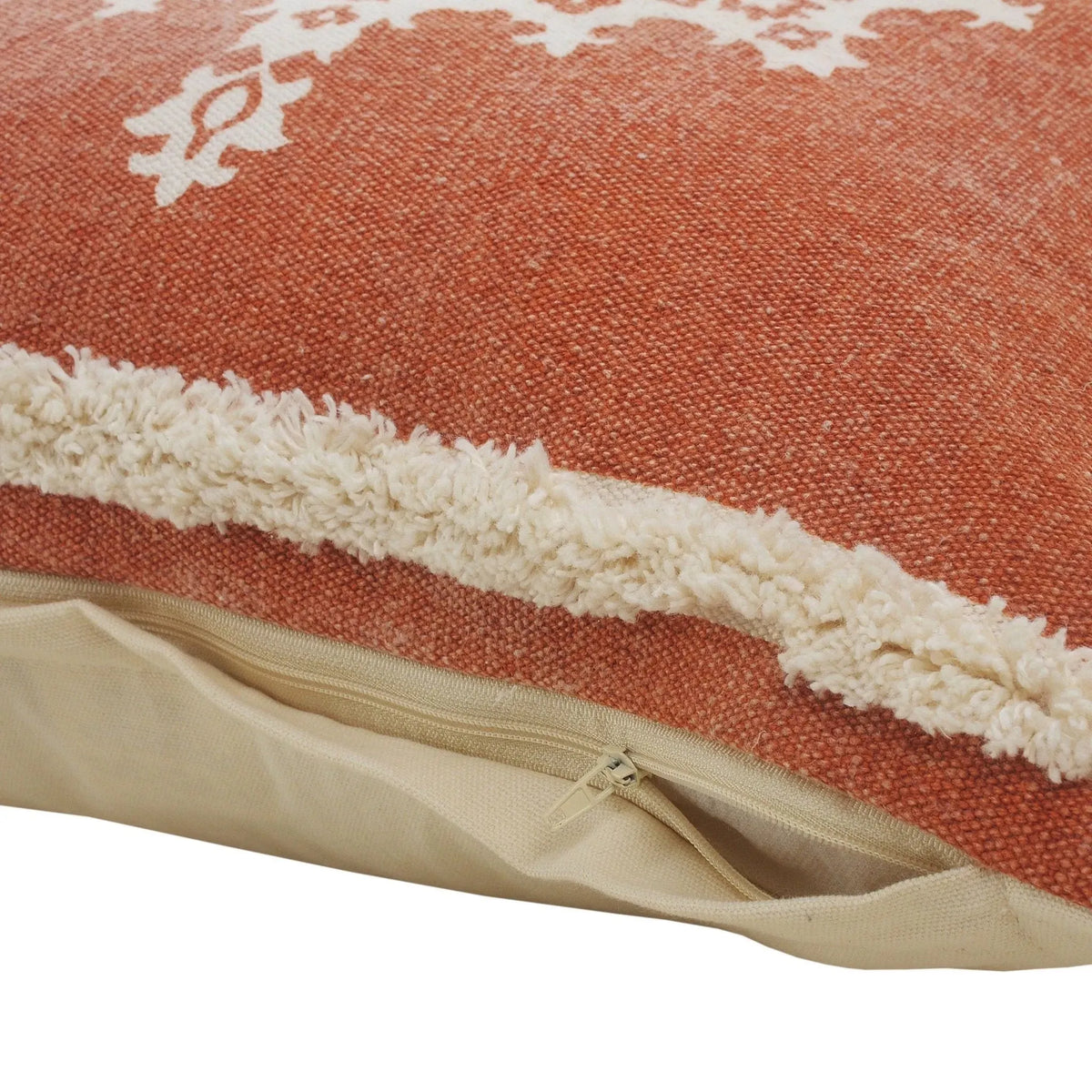 Mandala Lr07656 Blood Orange/White Pillow