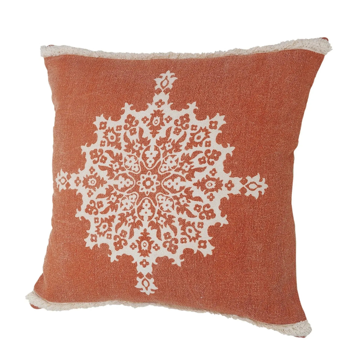 Mandala Lr07656 Blood Orange/White Pillow