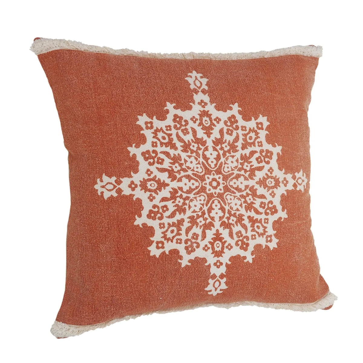 Mandala Lr07656 Blood Orange/White Pillow