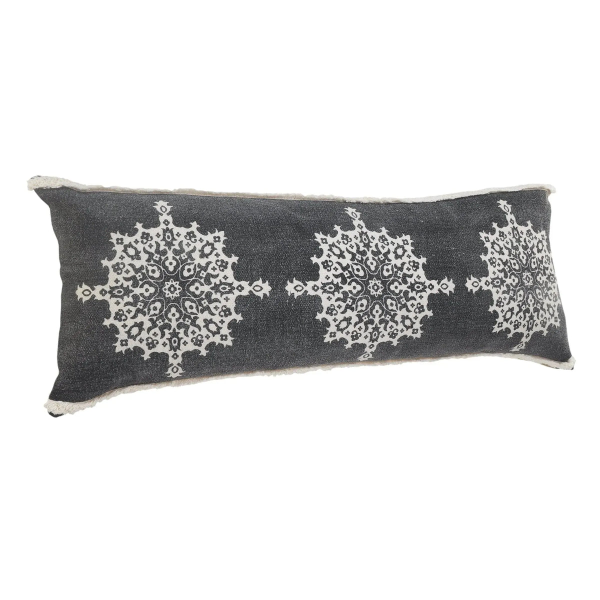 Mandala Lr07657 Dark Gray/White Pillow