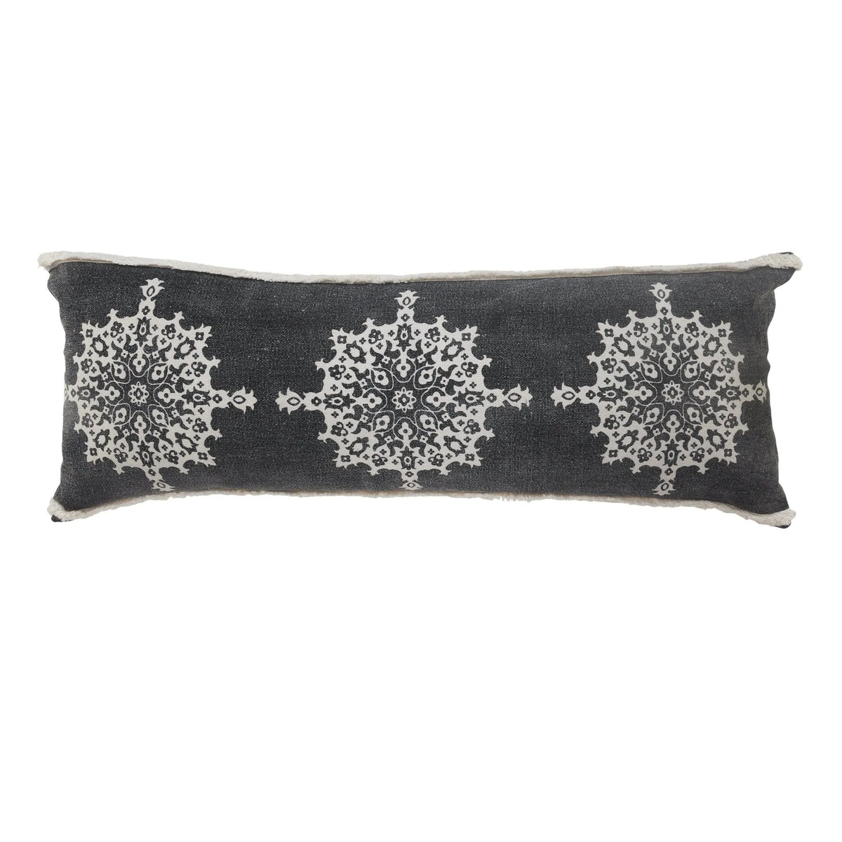 Mandala Lr07657 Dark Gray/White Pillow