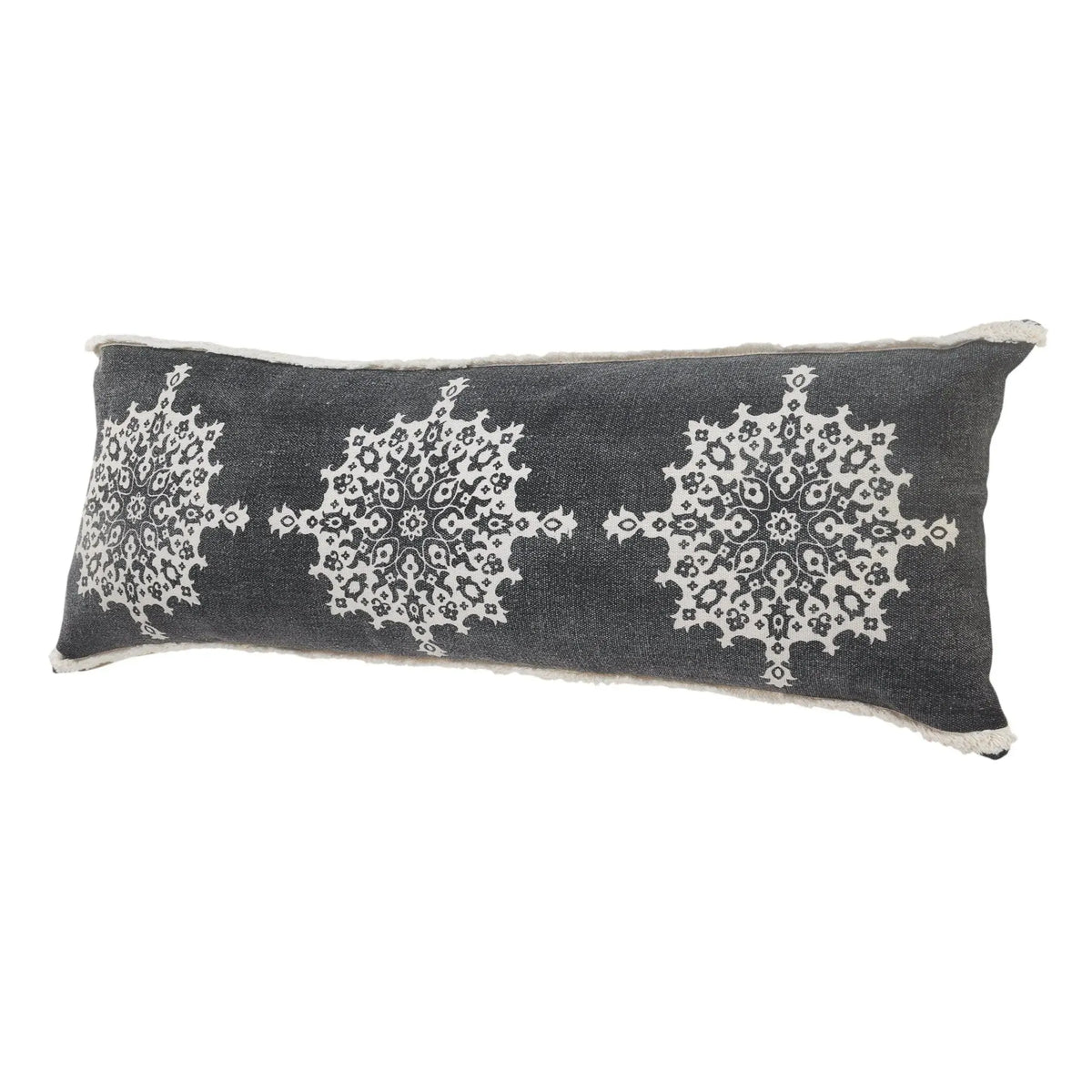 Mandala Lr07657 Dark Gray/White Pillow