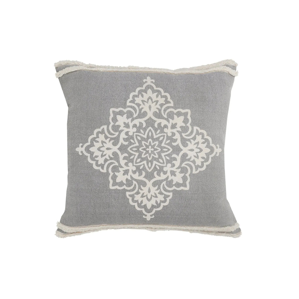 Mandala Lr07658 Light Gray/White Pillow