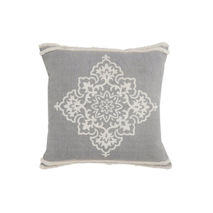 Mandala Lr07658 Light Gray/White Pillow - Rug & Home