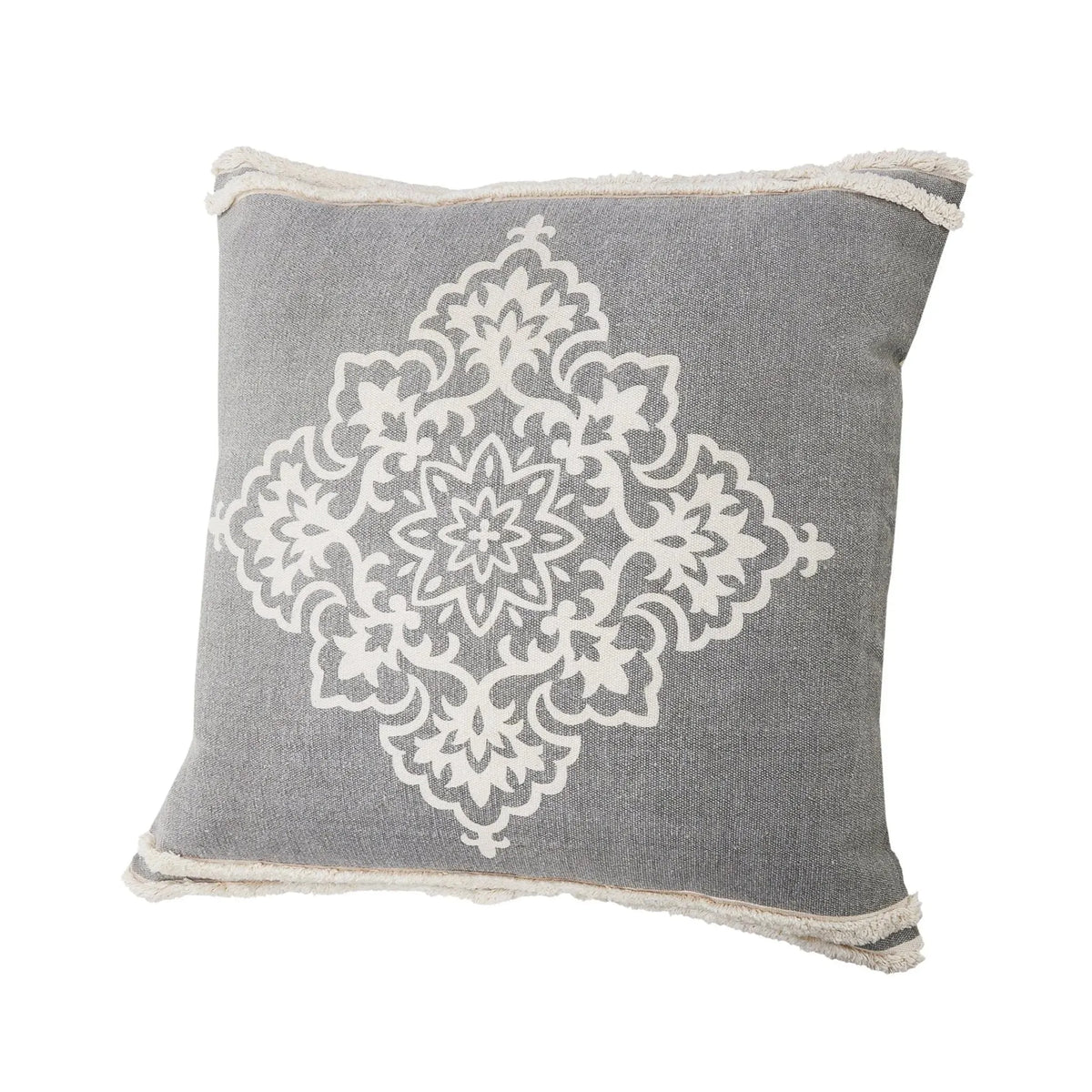 Mandala Lr07658 Light Gray/White Pillow