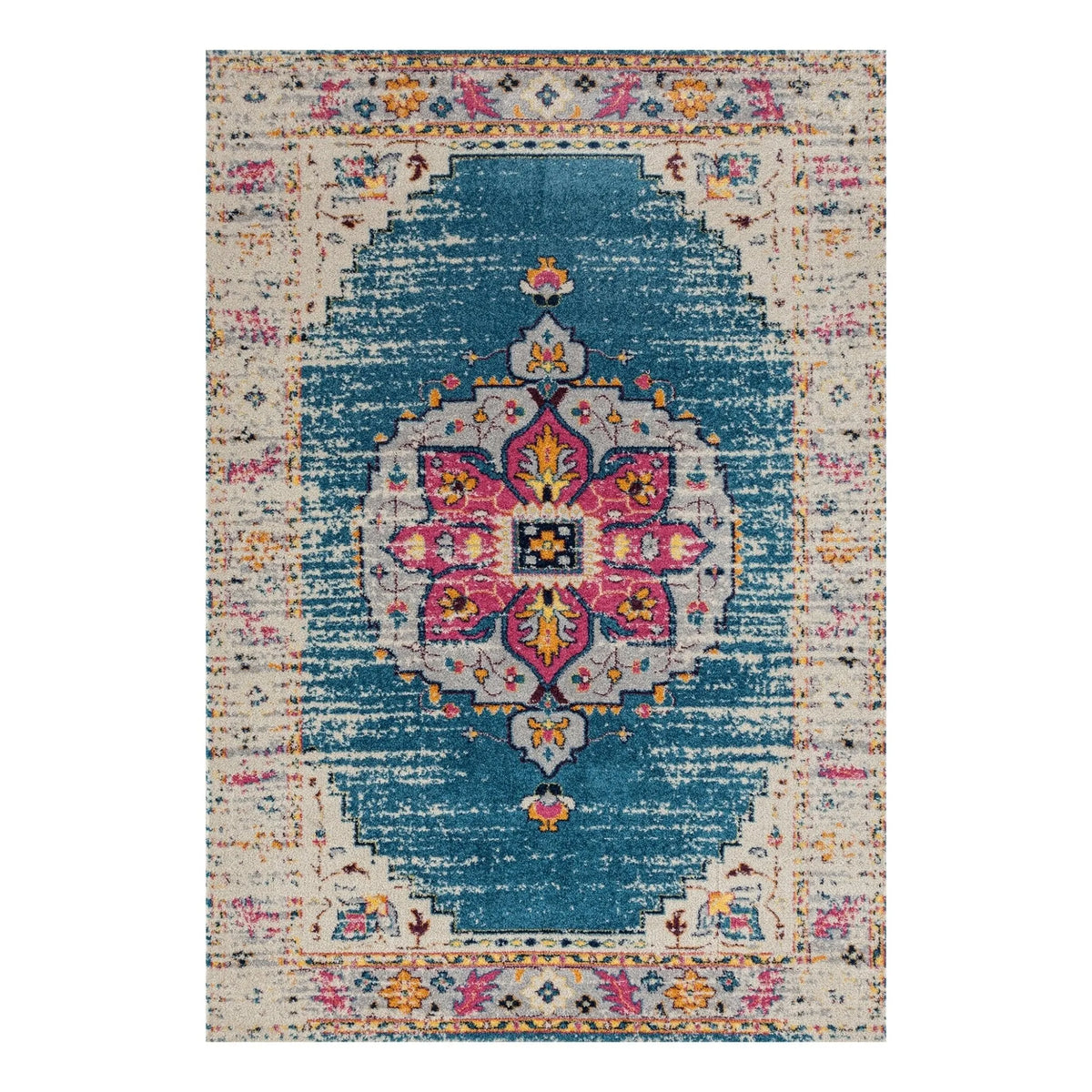 Manhattan MAN-15 Turquoise/Pink Rug - Rug & Home