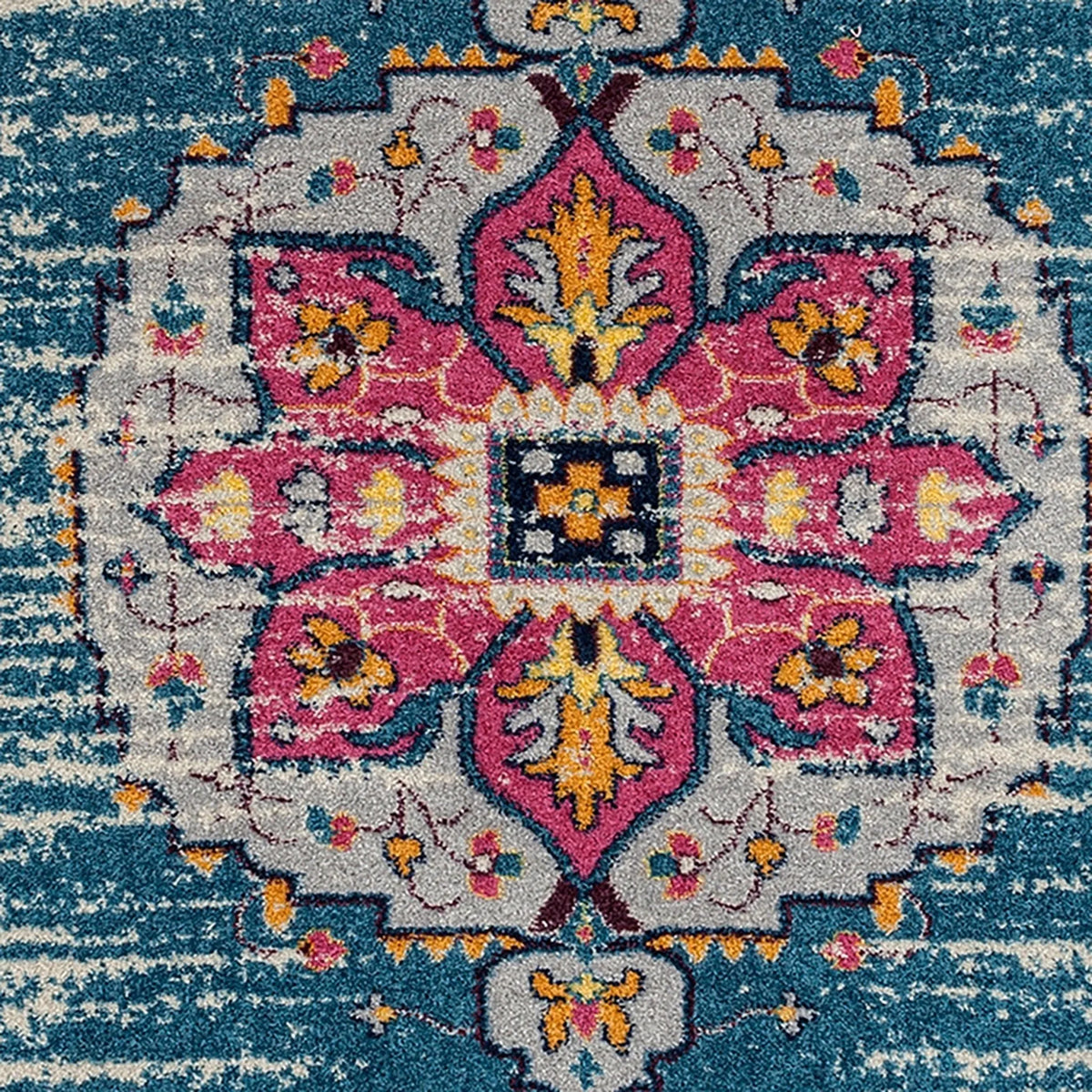 Manhattan MAN-15 Turquoise/Pink Rug - Rug & Home