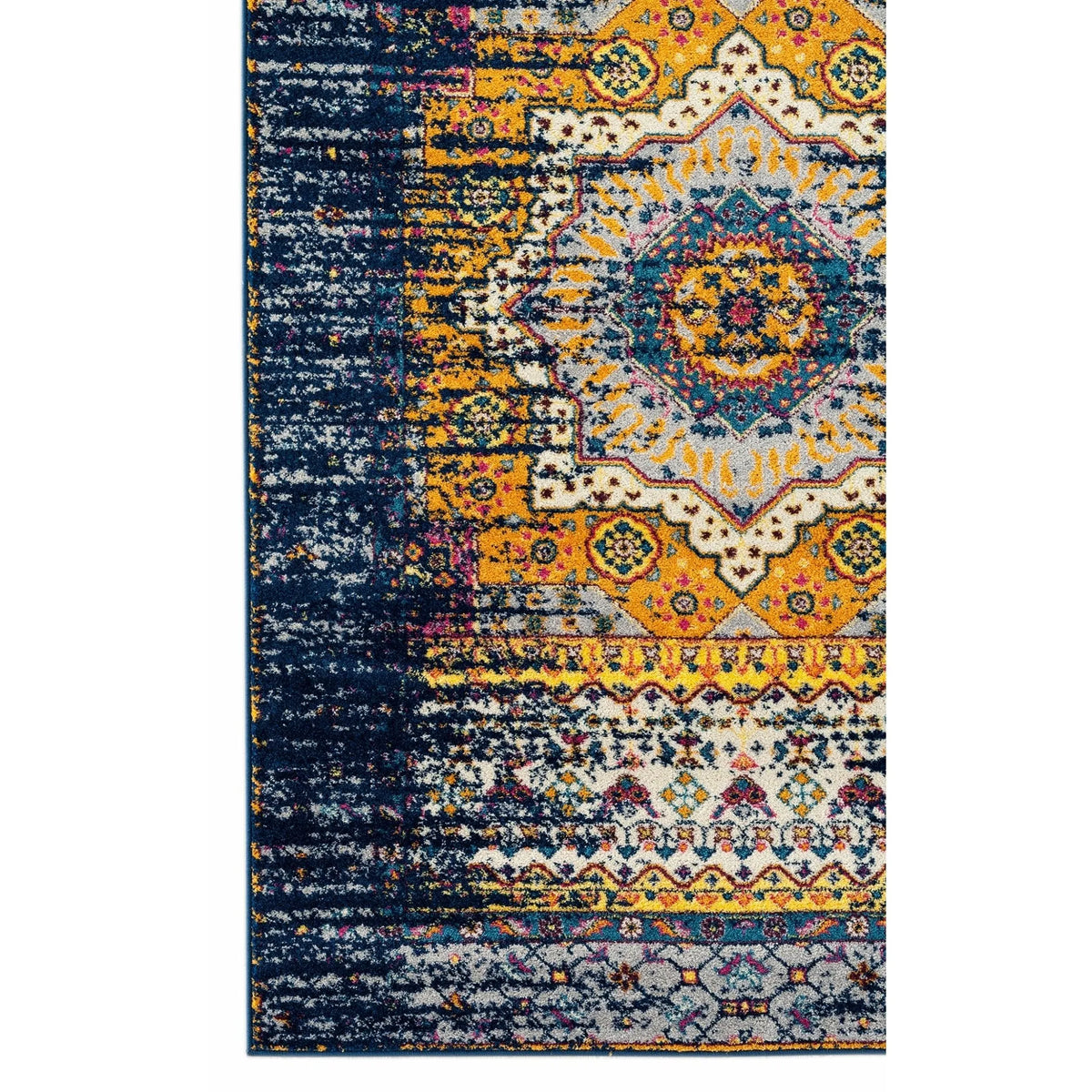 Manhattan MAN-34 Navy/Orange Rug - Rug & Home