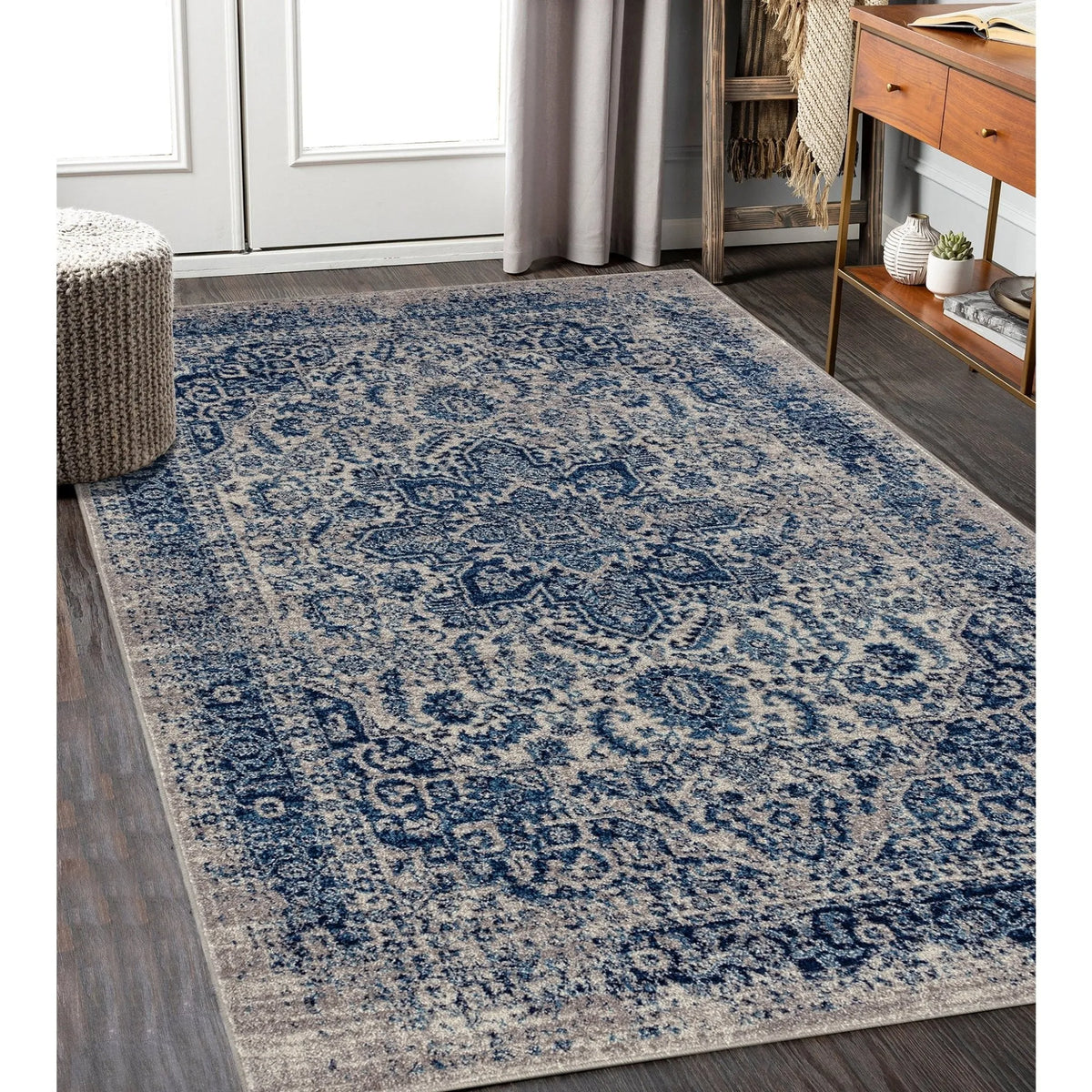 Manhattan MAN-39 Teal/Beige Rug - Rug & Home