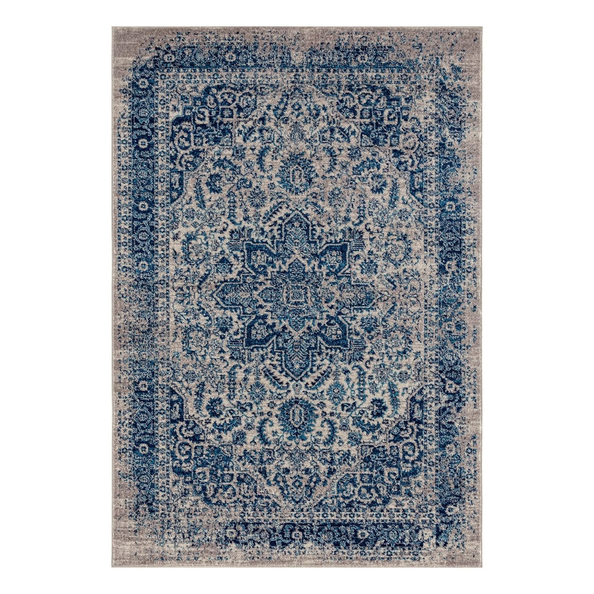 Manhattan MAN-39 Teal/Beige Rug - Rug & Home