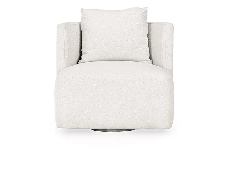 Mara Swivel Accent Chair Ivory - Rug & Home