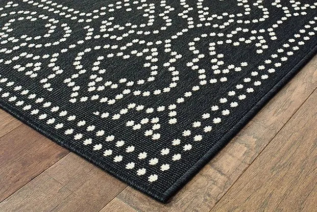 Marina 1247K Black Ivory Rug - Rug & Home