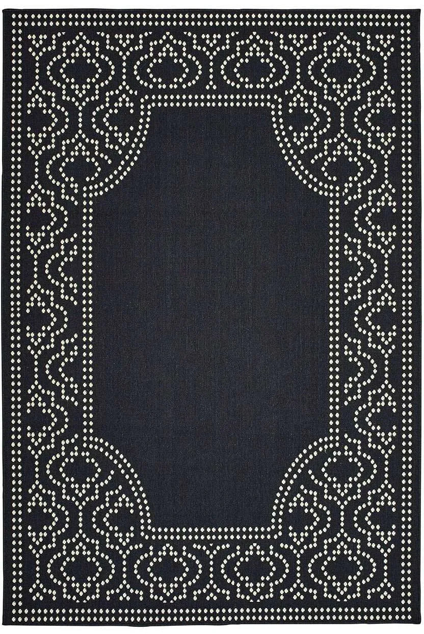 Marina 1247K Black Ivory Rug - Rug & Home