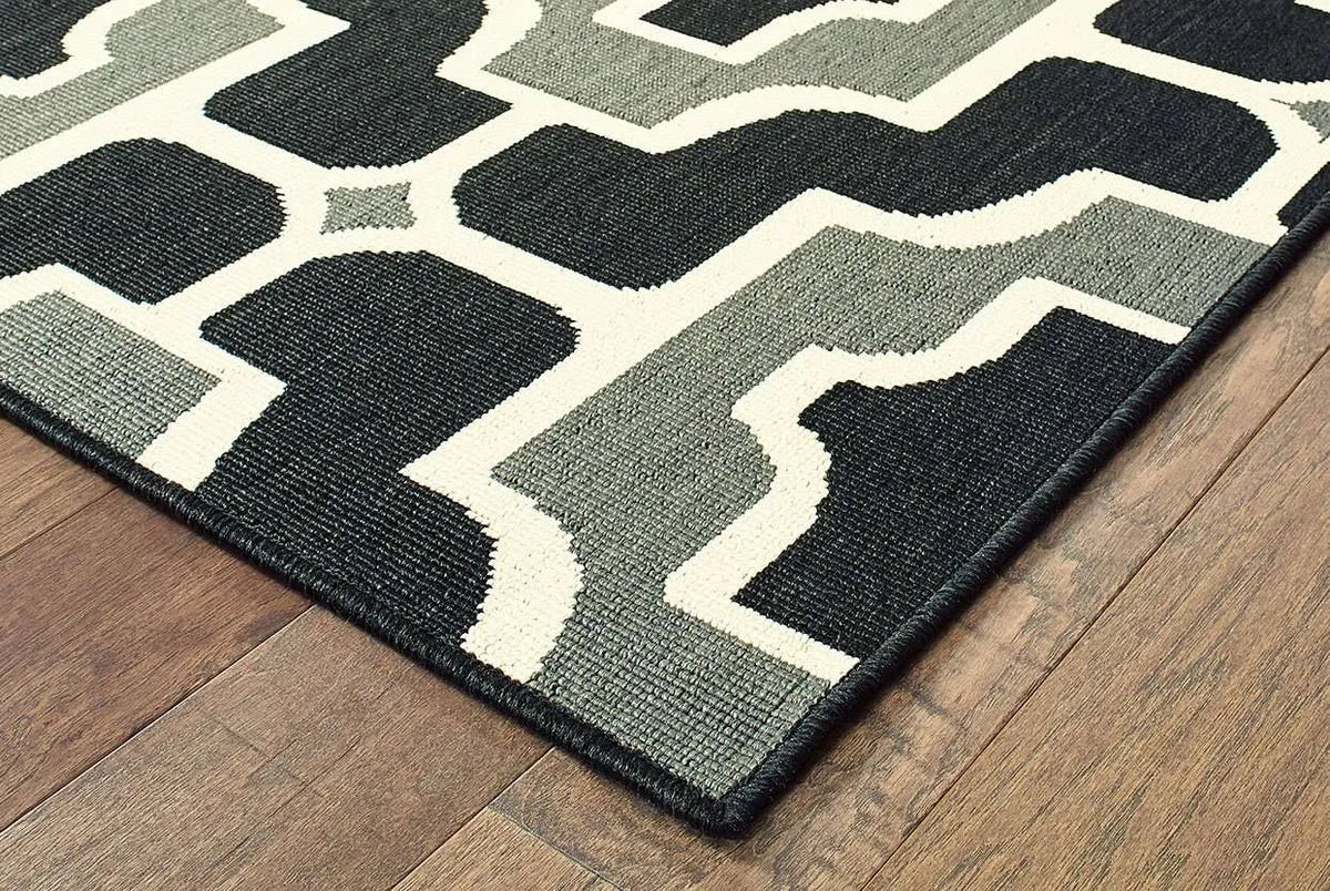 Marina 1491Z Black Grey Rug - Rug & Home