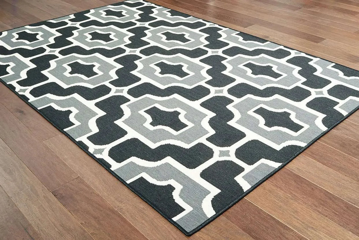 Marina 1491Z Black Grey Rug - Rug & Home