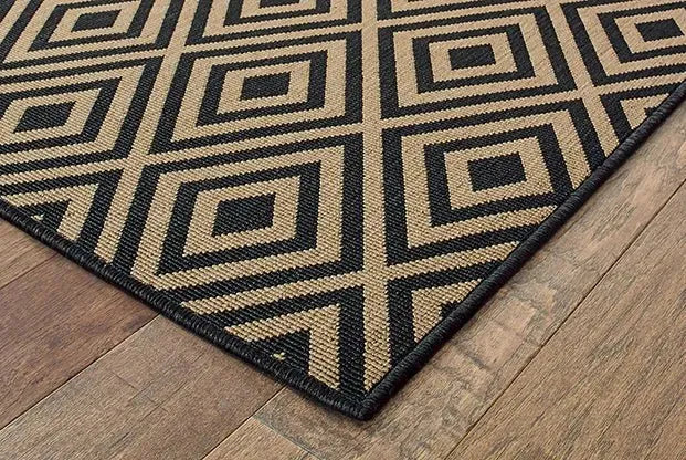 Marina 2335K Black Tan Rug