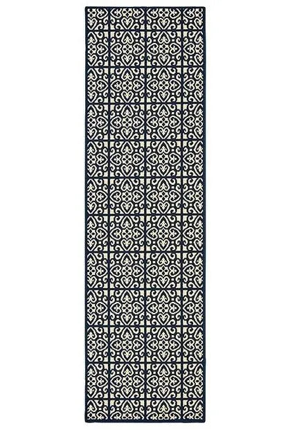 Marina 5927B Ivory Navy Rug - Rug & Home