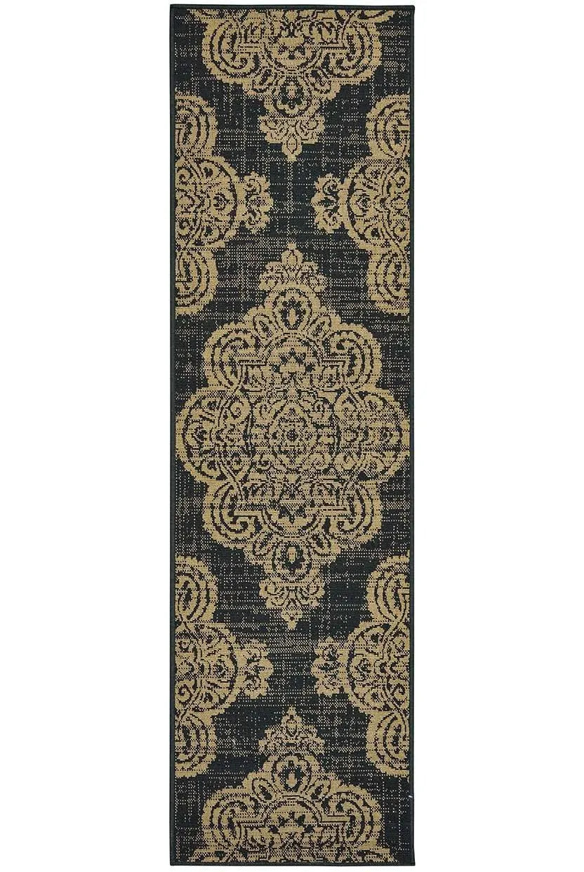 Marina 5929K Black Tan Rug - Rug & Home