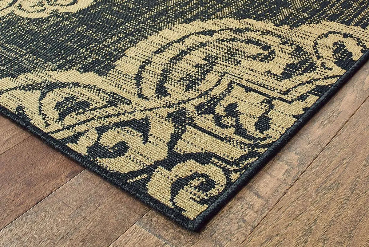 Marina 5929K Black Tan Rug - Rug & Home