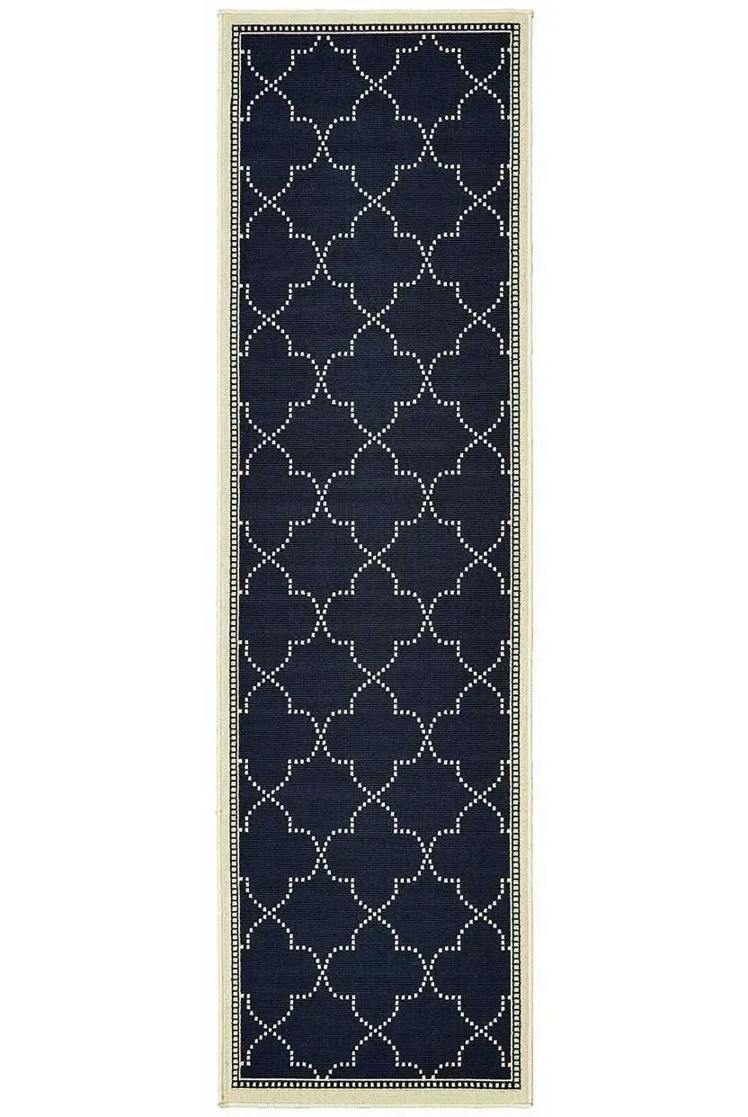 Marina 6025P Navy Ivory Rug
