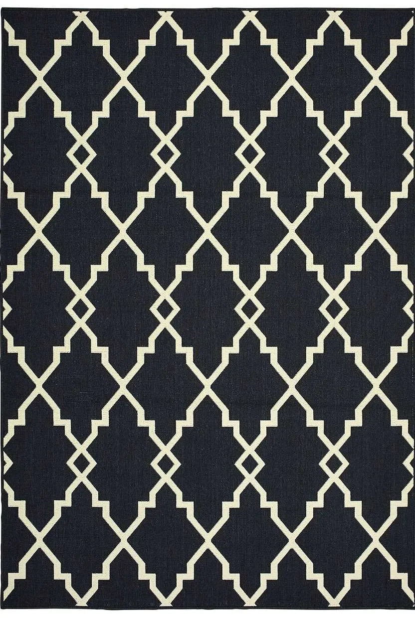 Marina 7763K Black Ivory Rug - Rug & Home