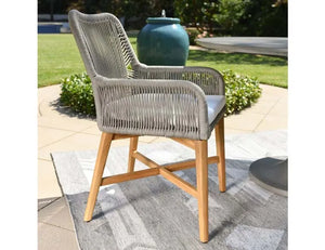 Marley Outdoor Dining Chair Grey - Rug & Home