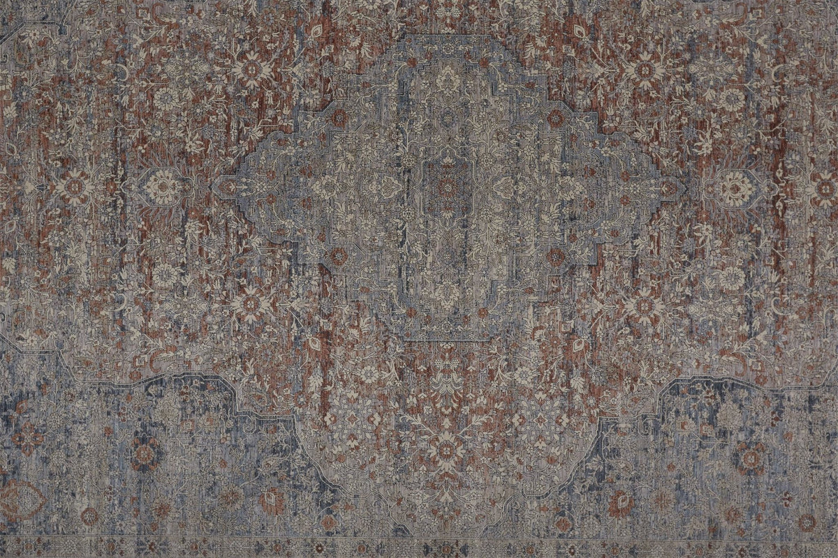 Marquette 3778F Rust/Blue Rug - Rug & Home
