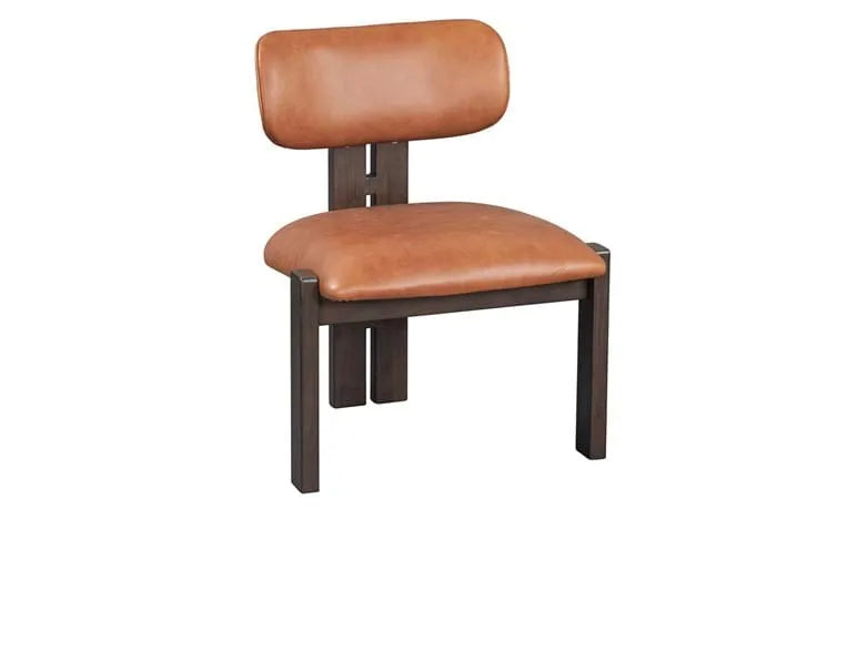 Martina Distressed Leather/Wood Dining Chair - Rug & Home