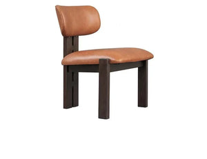 Martina Distressed Leather/Wood Dining Chair - Rug & Home