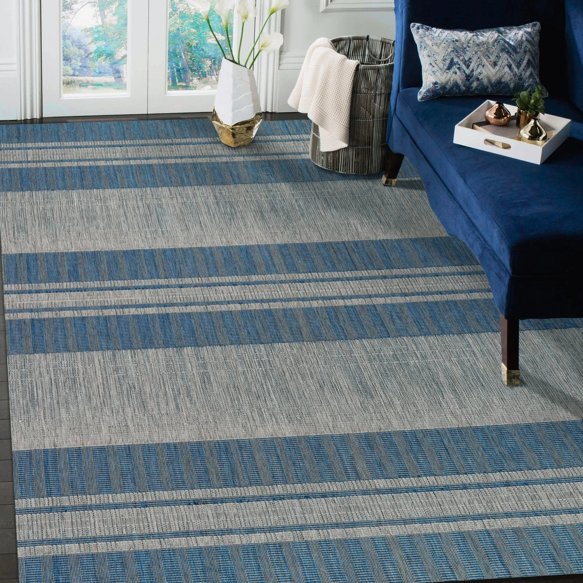 Maryland MRY-6 Blue Rug - Rug & Home