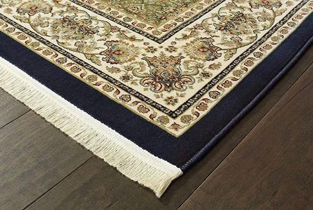 Masterpiece 1331B Navy/ Ivory Rug - Rug & Home