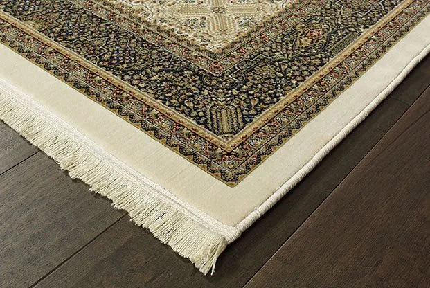 Masterpiece 1335I Ivory/ Black Rug - Rug & Home