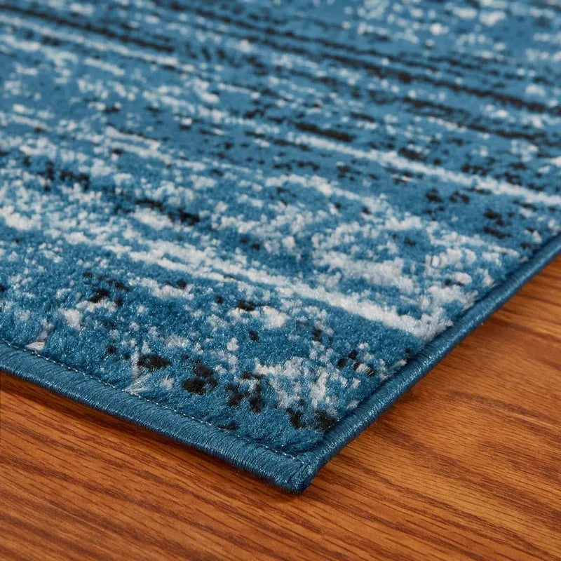 Matrix LR81197 Soft Blue / Black Rug - Rug & Home