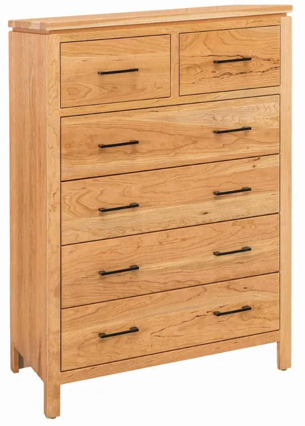 Maverick 6 Drawer Chest - Rug & Home- Natural CN / Oil Rubbed Pewter - P