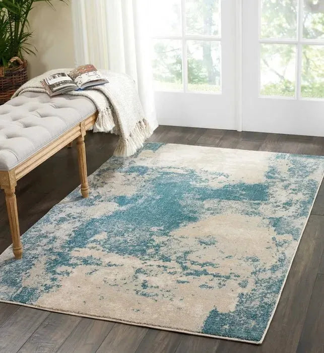 Maxell MAE13 Ivory/Teal Rug