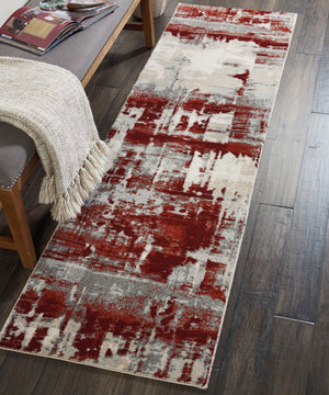 Maxell MAE14 Ivory/Red Rug - Rug & Home
