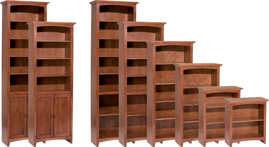 McKenzie Custom 24"W Alder Bookcases - Rug & Home