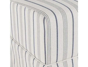 Melrose Upholstered Dining Chair Blue Stripe Set of 2 - Rug & Home