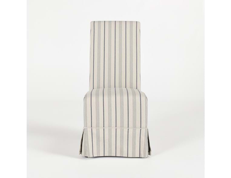 Melrose Upholstered Dining Chair Blue Stripe Set of 2 - Rug & Home