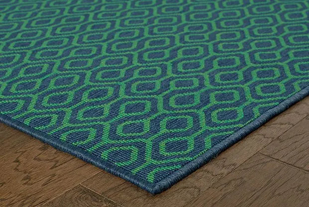 Meridian 1634Q Navy/ Green Rug - Rug & Home