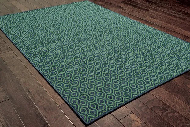 Meridian 1634Q Navy/ Green Rug - Rug & Home