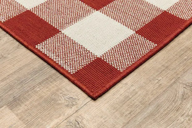 Meridian 2598R Red/Ivory Rug - Rug & Home