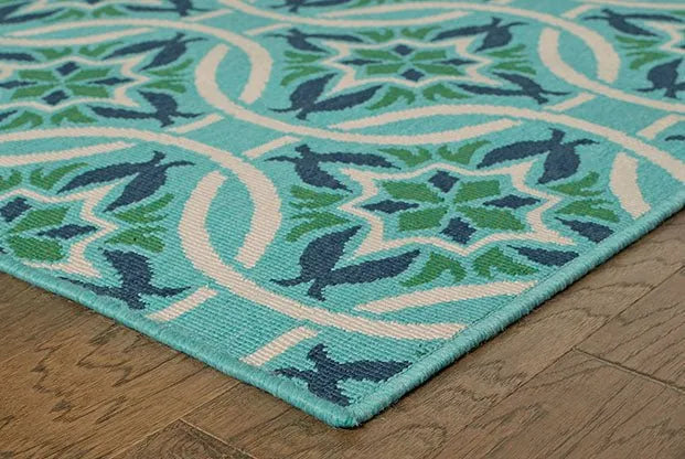 Meridian 5868L Blue/ Green Rug - Rug & Home