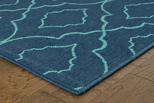 Meridian 7541B Navy/ Blue Rug - Rug & Home